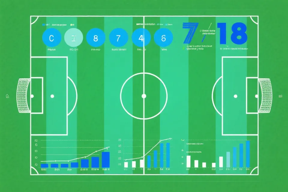 赛事综合分析示意图：球场与数据图表叠加